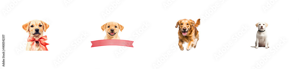 Happy dogs with playful expressions on a transparent background Happy dogs with playful expressions on a transparent background