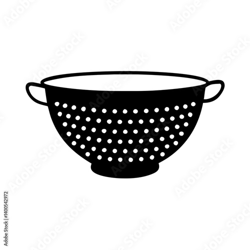 colander icon, colander silhouette vector illustration-simple silhouette illustration of colander, perfect for colander logos and icons