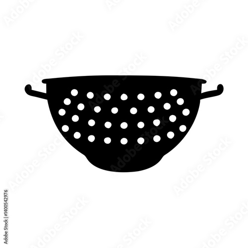 colander icon, colander silhouette vector illustration-simple silhouette illustration of colander, perfect for colander logos and icons