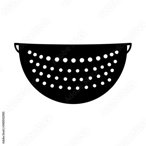 colander icon, colander silhouette vector illustration-simple silhouette illustration of colander, perfect for colander logos and icons