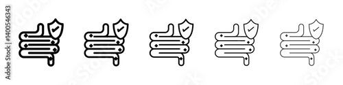 Aids nutrient absorption icon Symbol mark in Outline style