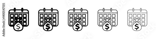 Annuity icon Symbol mark in Outline style
