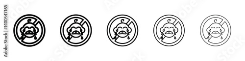 anti colic icon Symbol mark in Outline style