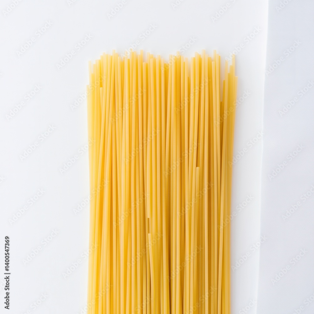 Dry Spaghetti Pasta Bundled Together on a Clean White Background Dry Spaghetti Pasta Bundled Together on a Clean White Background