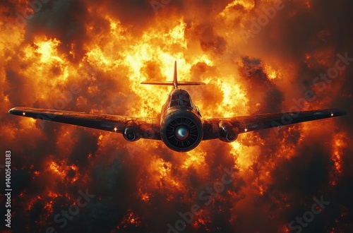 Aerial Acrobatics of a Fighter Plane Performing Stunts at Sunset Airshow with Smoke Trails