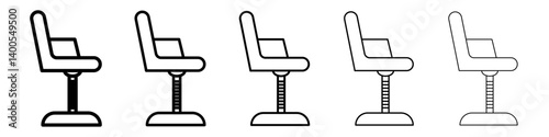 beautician arm chair icon Symbol mark in Outline style