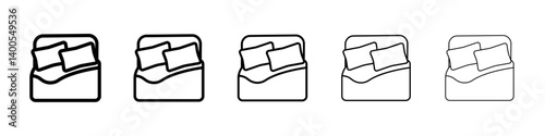 Bedding icon Symbol mark in Outline style