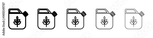 Biofuel icon Symbol mark in Outline style