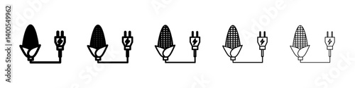 Biomass energy icon Symbol mark in Outline style