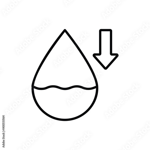 Water Crisis vector icon stock illustration