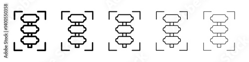 Body spine scan icon Symbol mark in Outline style