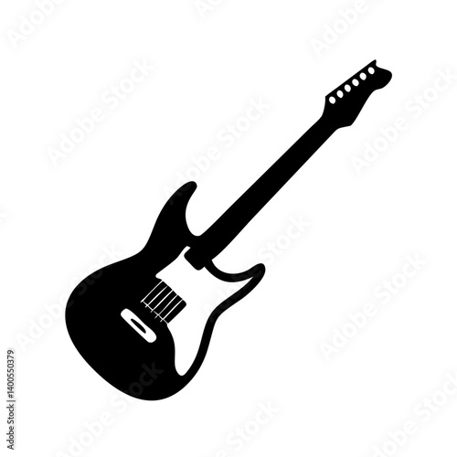 electric guitar icon, electric guitar silhouette vector illustration-simple silhouette illustration of electric guitar, perfect for electric guitar logos and icons