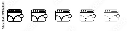 bounce rate icon Symbol mark in Outline style