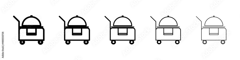 breakfast room service icon Symbol mark in Outline style breakfast room service icon Symbol mark in Outline style