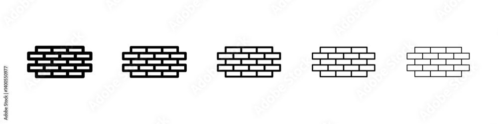 Brick wall icon Symbol mark in Outline style Brick wall icon Symbol mark in Outline style