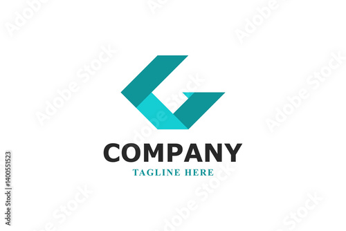 letter c paper folding business logo