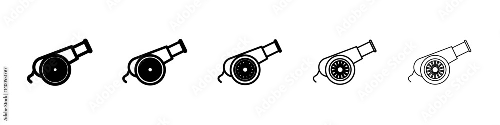 Cannon icon Symbol mark in Outline style Cannon icon Symbol mark in Outline style