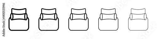 Car headrest icon Symbol mark in Outline style