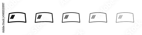 car windscreen icon Symbol mark in Outline style