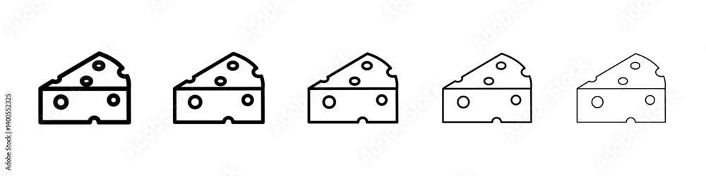 Cheese slice icon Symbol mark in Outline style Cheese slice icon Symbol mark in Outline style