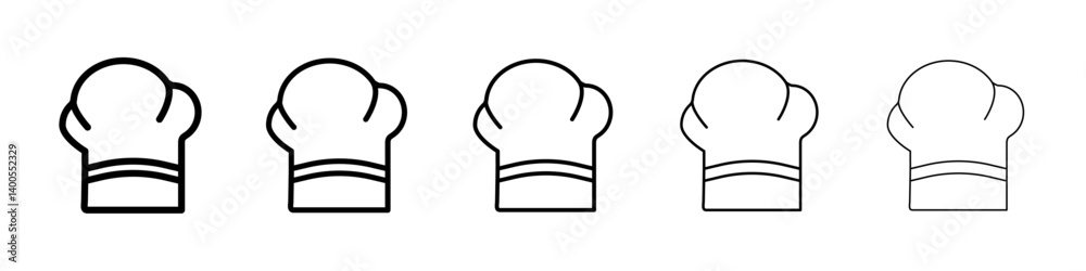 Chef hat icon Symbol mark in Outline style Chef hat icon Symbol mark in Outline style
