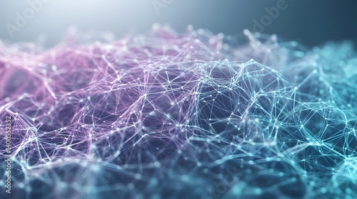 Abstract Network Connections Digital Data Flow Technology Background