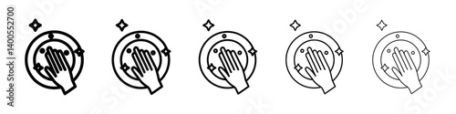 Clean tableware icon Symbol mark in Outline style