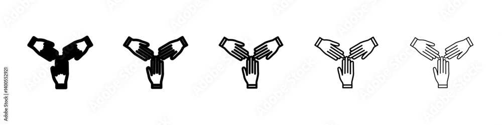 Fototapeta premium Collaborative icon Symbol mark in Outline style