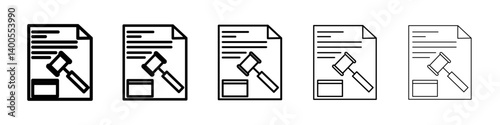 court file icon Symbol mark in Outline style