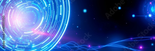 Cybernetic Orbit: A Futuristic Technological Interface