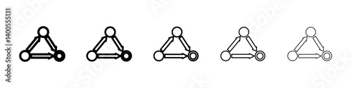 Dependency icon Symbol mark in Outline style