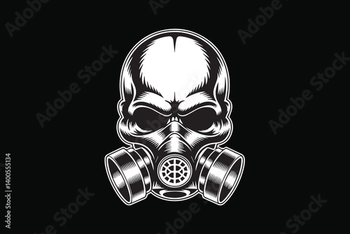 gas mask illustration vector