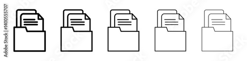 Document archive icon Symbol mark in Outline style