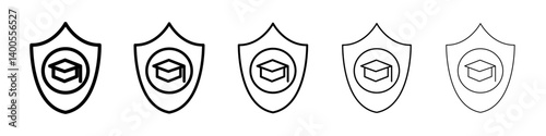 Education insurance icon Symbol mark in Outline style
