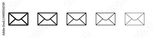Email icon Symbol mark in Outline style