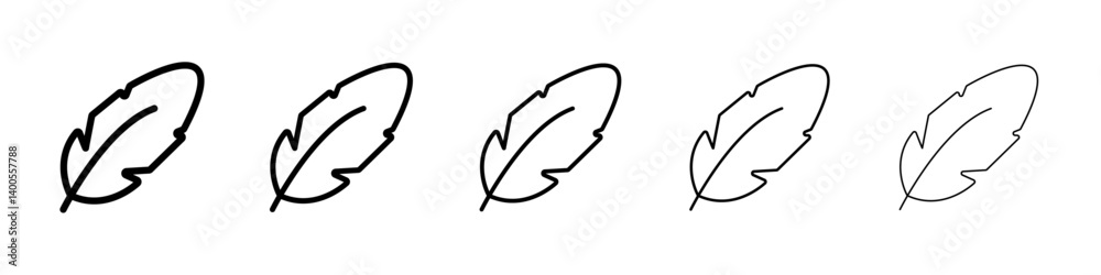 Feather icon Symbol mark in Outline style Feather icon Symbol mark in Outline style