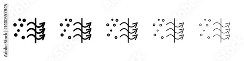 Filtration air icon Symbol mark in Outline style