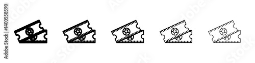 football tickets icon Symbol mark in Outline style