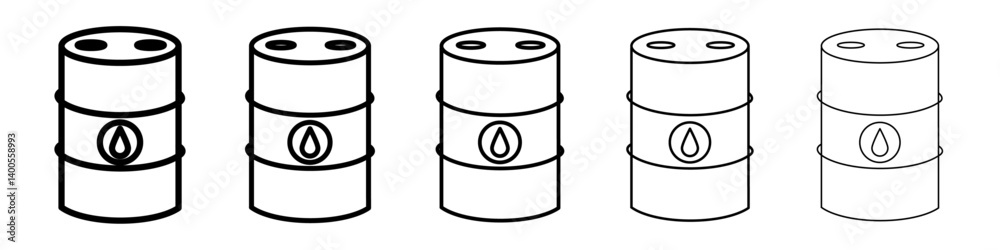 Fuel barrel icon Symbol mark in Outline style Fuel barrel icon Symbol mark in Outline style
