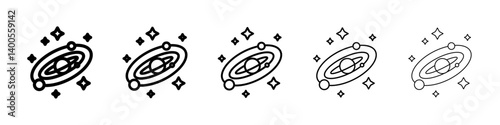 Galaxy icon Symbol mark in Outline style