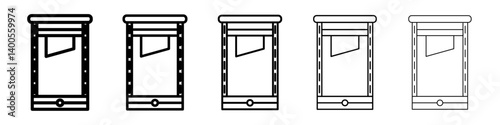 Guillotine icon Symbol mark in Outline style