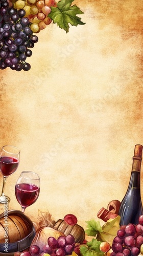 Wine and grapes, a feast of fall