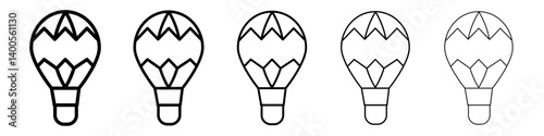 hotair balloon Symbol mark in Outline style
