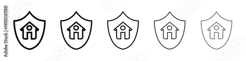 House insurance icon Symbol mark in Outline style