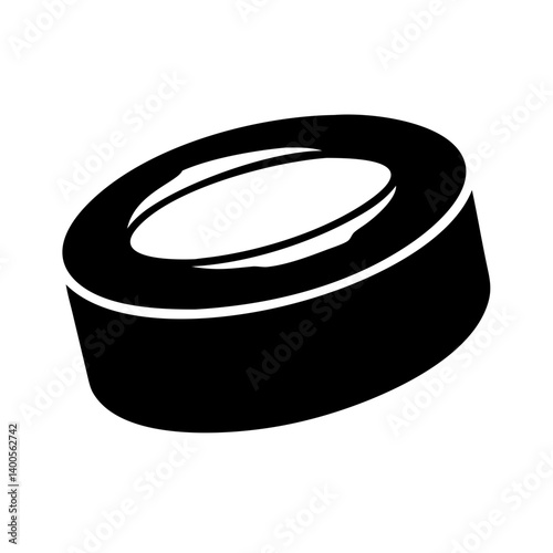 hockey puck icon, hockey puck silhouette vector illustration-simple silhouette illustration of hockey puck, perfect for hockey puck logos and icons