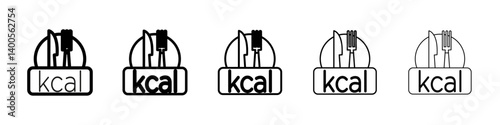 Kcal icon Symbol mark in Outline style