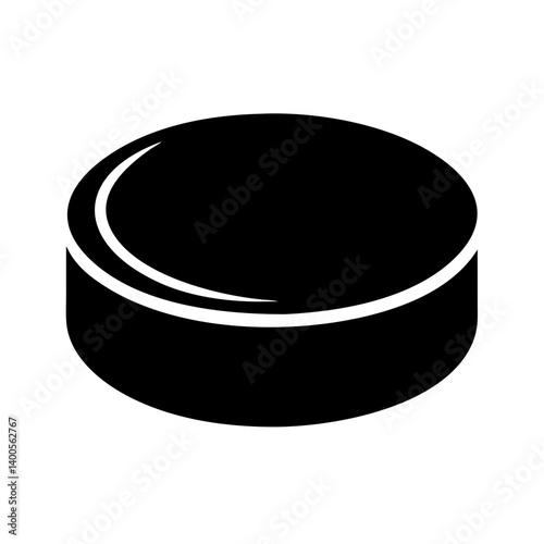 hockey puck icon, hockey puck silhouette vector illustration-simple silhouette illustration of hockey puck, perfect for hockey puck logos and icons