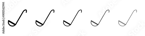 kitchen ladle icon Symbol mark in Outline style