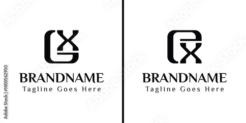 Letters GX and EX Monogram Logo, for business with GX XG EX XE initials