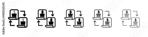 ledger icon Symbol mark in Outline style